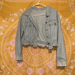 Denim crop jacket